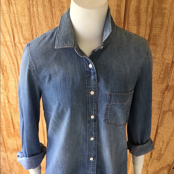 J. Crew Tops - Women J. Crew Denim Perfect Fit Shirt with Pocket